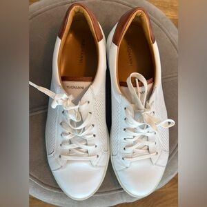 Magnanni Costa Lo Leather Sneaker Spain Perforated White Brown Mens Size 13